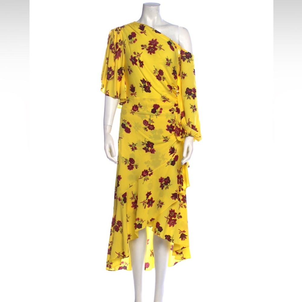 A.L.C. Silk long off the shoulder dress.